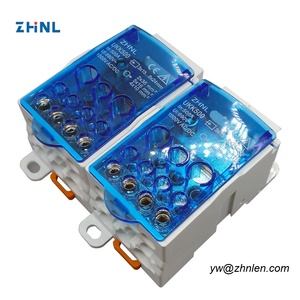 Oem ODM nhà máy ukk loạt 80A/125A/160A/250A/400A/500A Din Rail điện phân phối điện kết nối Hộp khối thiết bị đầu cuối - Product Image 5