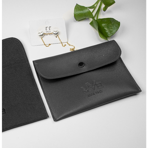 Bolsa de microfibra personalizada para collares con logotipo grabado, estuche para joyas, bolsas de regalo para bodas - Product Image 5