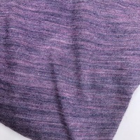 Haut teint en laine mérinos acrylique, maillot à visage unique, tissu maille, couleur violette, pour vêtements à la mode,