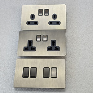 86 nhà treo tường ánh sáng chuyển đổi chuyển đổi retro màu xanh lá cây đồng thép không gỉ 146 đôi UK 13A ổ cắm phổ <span class=keywords><strong>1</strong></span>/<span class=keywords><strong>2</strong></span>/3/4 băng đảng <span class=keywords><strong>2</strong></span> cách - Product Image 4