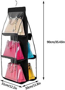 Borsa portaoggetti borsa 6 tasche più grandi <span class=keywords><strong>borse</strong></span> portaoggetti antipolvere <span class=keywords><strong>armadio</strong></span> <span class=keywords><strong>armadio</strong></span> borsa portaoggetti borsa appesa <span class=keywords><strong>armadio</strong></span> organizzatore - Product Image 2
