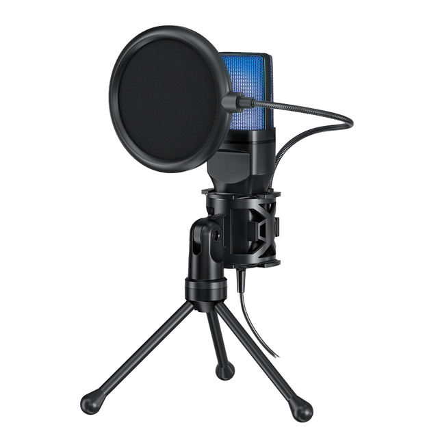 777R USB Studio Directional Condenser Microphone Wired Computer and Teaching Microphone