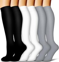 Haute Qualité Athlétique Opaque Voyage Cuivre Genou Haute Sports Compression Chaussettes Bas