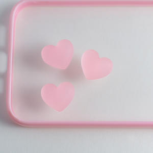 Corazón Transparente Mate Esmerilado, Modelo de Resina Pintado a Mano, Accesorios de Joyería Navideña - Product Image 3