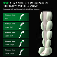 Bottes de compression pour améliorer la circulation sanguine, pressothérapie, drainage lymphatique, 5 chambres, contrôle numérique, masseur pour les jambes