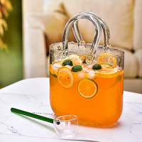En stock 2340ml, 1276ml, 550ml verre sac à main tasse fruits verre à vin créatif élégant Cocktail boire sac à main verre pour bars à la mode