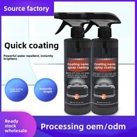 Agent de revêtement nano pour peinture automobile pulvérisée à la main, agent de placage cristallin, revêtement en spray à action rapide, flacon de cire cristalline en spray