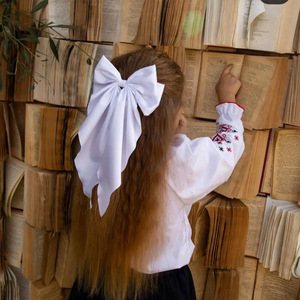 Barrettes à cheveux en satin surdimensionnées, pinces à nœud papillon pour femmes - Pinces à cheveux en satin surdimensionnées à longue queue, pinces à cheveux en métal à nœud papillon pour filles - Product Image 3