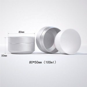 Body Lotion Aluminum Jar with Removable Plastic <b>Insert</b> Empty Cosmetic Cream Tin - Product Image 2