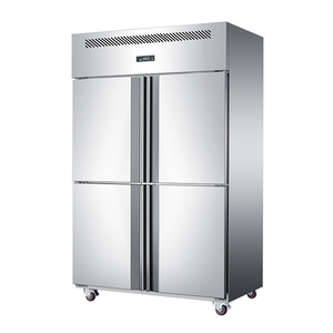 Congelador Vertical de Acero Inoxidable de <span class=keywords><strong>4</strong></span> Puertas, Una Sola Temperatura, Enfriamiento por Aire, Control Digital, Descongelación Automática, 5 Estrellas de Eficiencia Energética - Product Image 1