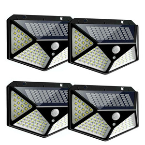 Lampes solaires d'extérieur avec détecteur de mouvement et 3 modes d'éclairage, étanches IP65, larges lampes murales solaires idéales pour jardin, patio, cour - Product Image 1