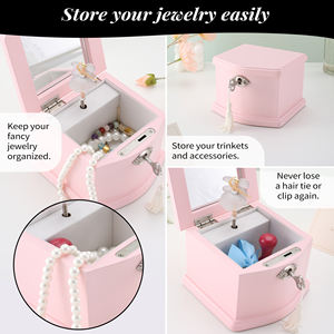 Boîte à bijoux pour filles, nouvelle conception personnalisée de luxe en forme de ballerine rose, organisateur de bijoux - Product Image 4