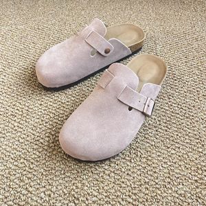 Collection de sabots et mules <span class=keywords><strong>Boston</strong></span> : dessus en cuir véritable, semelle intermédiaire en liège offrant un soutien supérieur de la voûte plantaire, chaussures confortables OEM - Product Image 2
