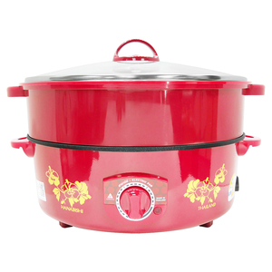 Olla Eléctrica Multifuncional Comercial HANABISHI con Tapa de Vidrio, Capacidad de 2.5L para Freír, Cocinar al Vapor, Uso Doméstico y de Camping - Product Image 1