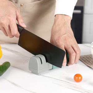 Aiguiseur de couteaux manuel à trois étapes SYH595 pour cuisine domestique, pratique, en fer, vente en gros - Product Image 5