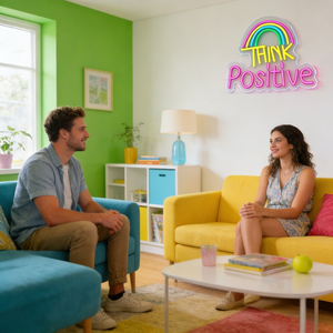 Letrero LED <span class=keywords><strong>de</strong></span> Neón con Diseño <span class=keywords><strong>de</strong></span> Arcoíris 'Think Positive', Alimentado por USB, Regulable, Decoración <span class=keywords><strong>de</strong></span> Pared para Hogar, Sala <span class=keywords><strong>de</strong></span> Estar, Cafetería, Estudio, Fondo <span class=keywords><strong>de</strong></span> Fiesta - Product Image 6