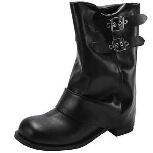 Botas de Tacón Grueso Negras Estilo Vaquero Occidental Retro para Mujer, Botas Modernas de Alta Gama 2026 - Product Image 5
