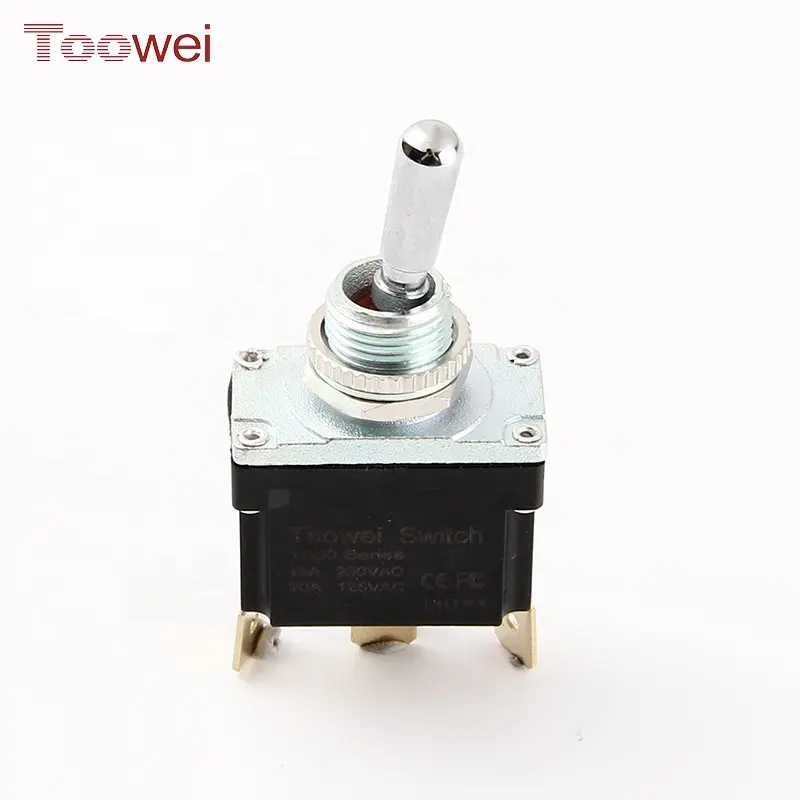 Toowei self return one side toggle switch 15A 250V 3pin  on  off on waterproof toggle switch