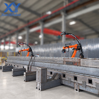 Robot de soudage collaboratif sans programmation, rail au sol de 20 m pour la fabrication de structures métalliques en acier