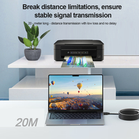 Kunden spezifisches A321 50ft USB 3.0 Active Repeater-Verlängerung kabel PVC 5G Daten übertragung 8K Typ C Stecker Buchse USB-Kabel monitor