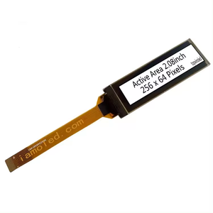 Panel layar OLED 2,08 inci 256x64 kabel panjang warna putih 16 abu-abu QG-5664GSWHG14 Antarmuka SPI panel OLED - Product Image 1