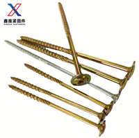 Vis de corde de paille galvanisée en acier au carbone directe d'usine tête Torx de plaquette moletée avec clous en aggloméré système de mesure métrique