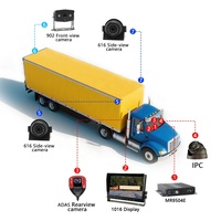 Sistema MDVR de 4 Canales para Camiones, Remolques y Autobuses, Cámara de Reversa con Monitor LCD, DVR, GPS, Kit de Seguridad con WiFi