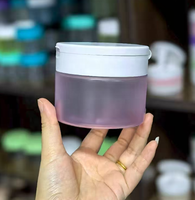 4oz 8oz 100g 120g 150g Pot en or rose 200 ml Pot en céramique vert personnalisé Contenant pour crème pour le visage Pot PETG avec spatule