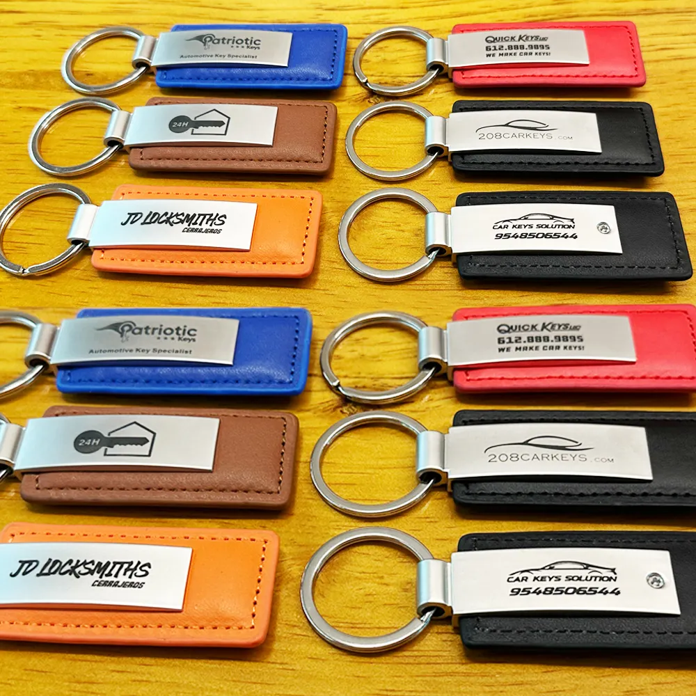 Car Leather Keyring Manufacturer Wholesale Key chain Custom Brand Logo Name Souvenir Promotional PU Leather Keychain