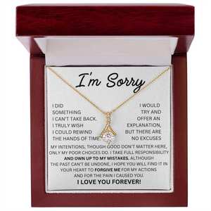 Collar con Colgante de Lágrima Clásico en Cobre con Tarjeta de Texto Personalizado - Regalo de Perdón y Aplicación de Remedio para Parejas - Product Image 6