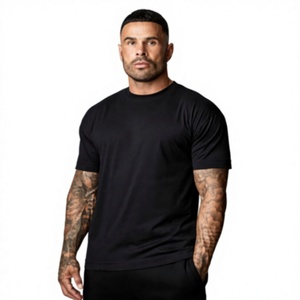 mens <b>black</b> jet <b>black</b> <b>plain</b> solid blank athletic fit short sleeve <b>tshirt</b> crewneck basic tee top - Product Image 1