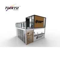 TIANYU Stand d'exposition modulaire à double étage, montage rapide, pour produits de soin, présentoir portable pour salon professionnel
