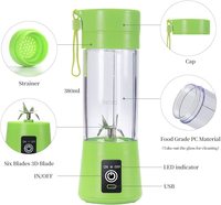 Vente chaude 2024 Mini mixeur à jus de fruits portable à grande vitesse rechargeable par USB Batterie 380ml 2000mah Vente en gros