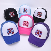 Topi Baseball 5 Panel Terlaris, Berbahan Mesh Bernapas, Model Trucker Cap, Bordir Huruf, Snapback Unisex, Gorras De Barbas