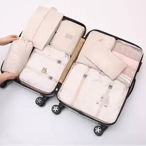 8 Pcs Luggage Packing Laundry Cosmetics Bag Organizers Travel Organizer Bags For Luggage