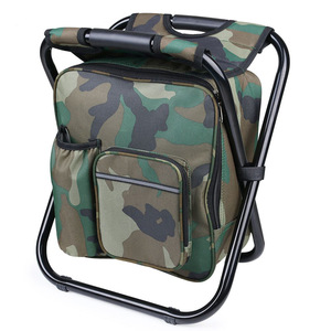 Outdoor camping beverage snack picnic bag, foldable portable cooler bag <b>stool</b>, beach fishing chair, insulated bag - Product Image 4