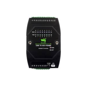 Placa de desarrollo de convertidor aislado de grado industrial USB 8CH RS485, circuitos de protección múltiple para Raspberry Pi, montaje en pared - Product Image 1