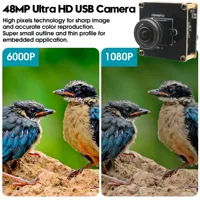 Cámara con Módulo Ultra HD de 48MP, Sensor IMX586, Lente Fija de 1/2 Pulgada, Gran Angular de 8000X6000, Lente Ojo de Pez de 185 Grados, Cámara USB para