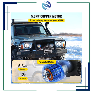 כננת חשמלית 4000 ליברות 240 וולט 500-1000 ק\\\"ג עם שלט רחוק כפול ו-12 וולט עם כבל ארוך - Product Image 6