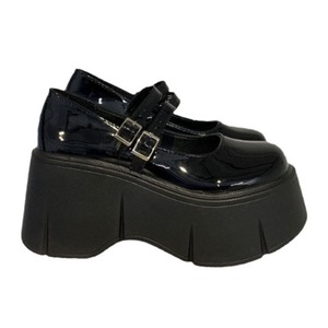 Zapatos de Cuero Negros de Corte Bajo con Plataforma y Suela Gruesa para Mujer, Estilo Francés 2026, Zapatos Casuales de Venta Caliente - Product Image 5