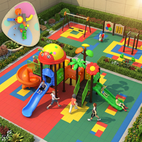 Équipement de terrain de jeu extérieur robuste pour la maternelle, petit espace de jeux extérieur pour enfants, jeux infantiles de plein air