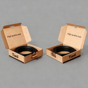 Boîte d'emballage pour ceinture <span class=keywords><strong>homme</strong></span> en papier kraft, impression numérique haute qualité, pour expédition, avec lamination mate, gaufrage et logo personnalisé - Product Image 3