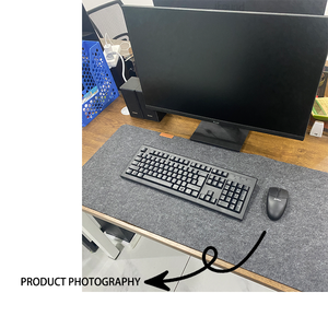 واقي مكتب كبير جدًا، حصيرة كمبيوتر من اللباد، حصيرة مكتب لحماية المكتب - Product Image 4