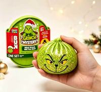 Woti Jumbo Grinch Dumpling Squishy Toy Halloween Christmas Glitter Jelly Blind Box Hadiah Promosi
