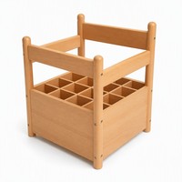 Chuangjin Étagère de rangement 12 compartiments en bois de hêtre pour tapis de travail Montessori et tapis de maternelle, Fabricant en gros