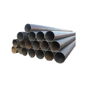 SS490 Q275 Straight Seam Welded Steel Pipe Q235 406*5.5mm S235 S355 Q345 Q355 Black round Tube for Chemical Fertilizer
