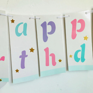 <span class=keywords><strong>Décoration</strong></span> colorée de fête d'<span class=keywords><strong>anniversaire</strong></span> d'enfants conception mignonne de licorne <span class=keywords><strong>décoration</strong></span> de chambre d'enfants - Product Image 3