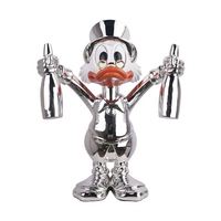 Prix d'usine Sculpture Pop Art Moderne de Luxe en forme de Sac d'argent et de Canard en Résine Électroplaquée, Décoration d'Intérieur Haut de Gamme pour Chambre