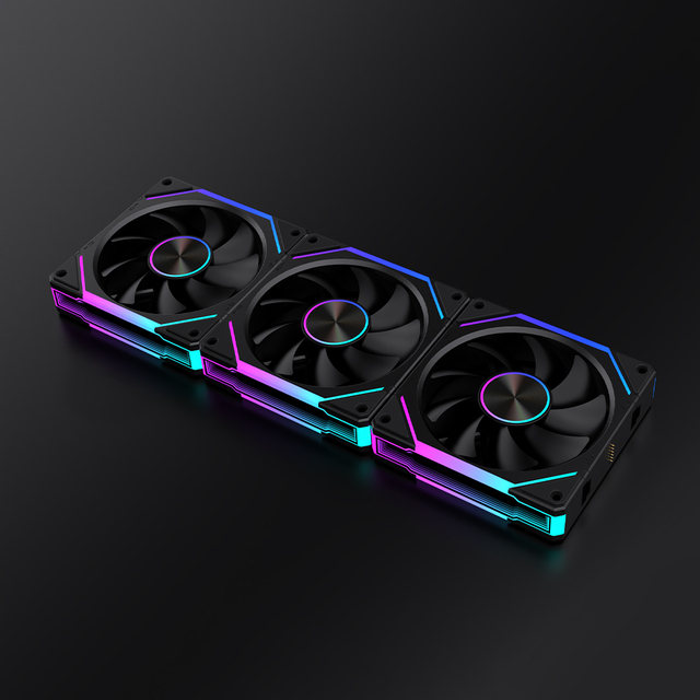 Lovingcool Ready to Ship 120mm Gaming Computer RGB Cooling Fans PWM 4pin SYNC 5v 3pin ARGB Wireless Building Block Modular Fans