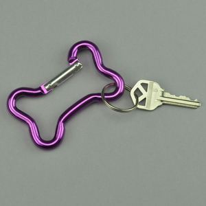 Custom Logo Dog Bone Shaped Aluminum Carabiner Metal Keychain <b>Clip</b> <b>Spring</b> Hook for Event Promotions - Product Image 6